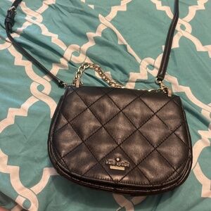 Kate spade black leather crossbody bag